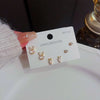 Wholesale Mini Compact Exquisite Women's Earrings Copper Needle Lovely Style With Letters Numbers Text Microinlay
