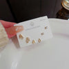 Wholesale Mini Compact Exquisite Women's Earrings Copper Needle Lovely Style With Letters Numbers Text Microinlay