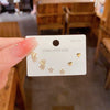 Wholesale Mini Compact Exquisite Women's Earrings Copper Needle Lovely Style With Letters Numbers Text Microinlay