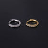 Wholesale Mini Copper Zircon Simple Piercing Earrings With Geometric Design And Electroplating
