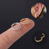 Wholesale Mini Copper Zircon Simple Piercing Earrings With Geometric Design And Electroplating