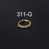 Wholesale Mini Copper Zircon Simple Piercing Earrings With Geometric Design And Electroplating
