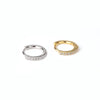 Wholesale Mini Copper Zircon Simple Piercing Earrings With Geometric Design And Electroplating