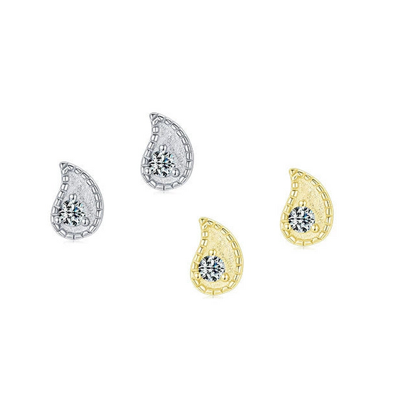 Wholesale Mini Earrings 925 Sterling Silver Geometric Niche Design Microinlay For Women
