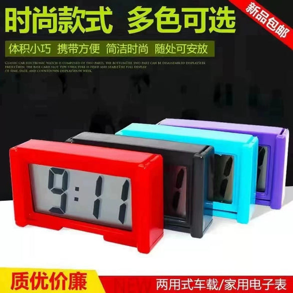 Wholesale Mini Electronic Digital Display Car Clock Abs Material Rectangular Shape Casual Style