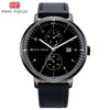 Wholesale Mini Focus Luminous Waterproof Business Men's Watch With Round Dial Genuine Leather Strap Alloy Case Mineral Reinforced Glass Mirror And Stainless Steel Buckle