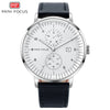 Wholesale Mini Focus Luminous Waterproof Business Men's Watch With Round Dial Genuine Leather Strap Alloy Case Mineral Reinforced Glass Mirror And Stainless Steel Buckle