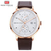 Wholesale Mini Focus Luminous Waterproof Business Men's Watch With Round Dial Genuine Leather Strap Alloy Case Mineral Reinforced Glass Mirror And Stainless Steel Buckle