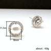 Wholesale Mini Imitation Pearl Earrings Copper Geometric Electroplating Women's Fashion Accessories
