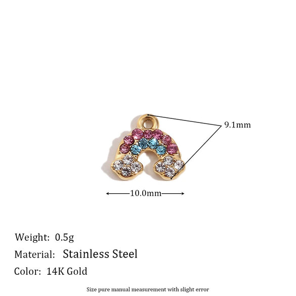 Wholesale Mini Simple Jewelry Accessories Stainless Steel 14K Gold Plated Heartshaped Geometric Pendant For Women With Electroplating And Micro Set Color Diamond