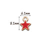 Wholesale Mini Small Star Jewelry Accessories Alloy Dripping Oil Hair Accessories Earrings Necklace Pendant Diy Material