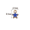 Wholesale Mini Small Star Jewelry Accessories Alloy Dripping Oil Hair Accessories Earrings Necklace Pendant Diy Material