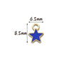 Wholesale Mini Small Star Jewelry Accessories Alloy Dripping Oil Hair Accessories Earrings Necklace Pendant Diy Material