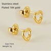 Wholesale Mini 316L Stainless Steel 18K Gold Plated Geometric Earrings For Women