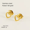 Wholesale Mini 316L Stainless Steel 18K Gold Plated Geometric Earrings For Women