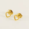 Wholesale Mini 316L Stainless Steel 18K Gold Plated Geometric Earrings For Women