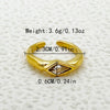 Wholesale Minimalist Allmatch Geometric Stainless Steel Vacuum Plated Real Gold Open Ring For Women
