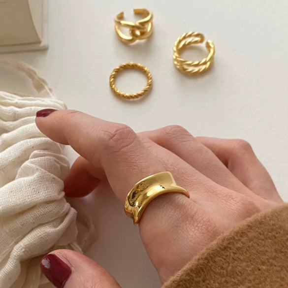 Wholesale Minimalist Allmatch Irregular 925 Sterling Silver Women's Ring