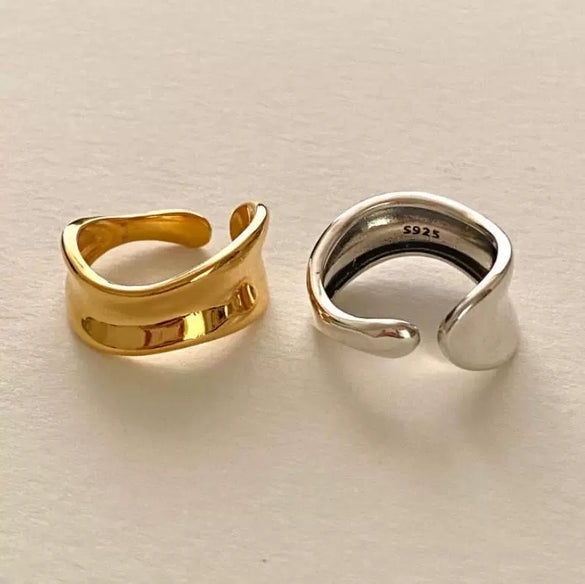 Wholesale Minimalist Allmatch Irregular 925 Sterling Silver Women's Ring