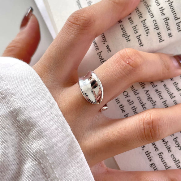 Wholesale Minimalist Allmatch Irregular 925 Sterling Silver Women's Ring