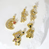 Wholesale Minimalist Animal Zodiac Copper Inlaid Gold Zirconium Micropaved Necklace Pendant For Women