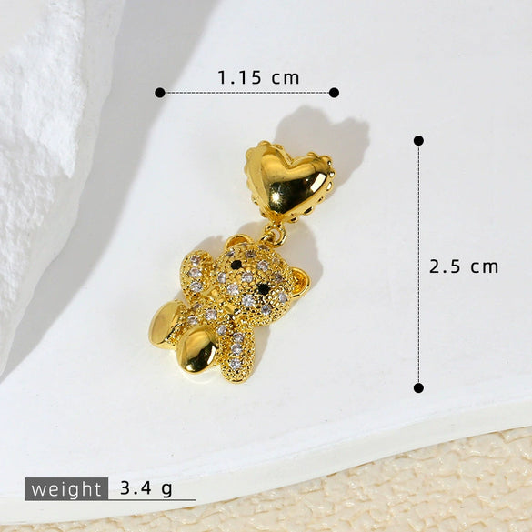 Wholesale Minimalist Animal Zodiac Copper Inlaid Gold Zirconium Micropaved Necklace Pendant For Women