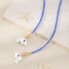 Wholesale Minimalist Ceramic Crystal Copper Ushaped Dolphin Necklace With Electroplating
