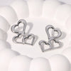 Wholesale Minimalist Cold Style Electroplated Loveshaped Hollow Stainless Steel Earrings For Women