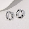 Wholesale Minimalist Cold Style Geometric Hollow Irregular Stainless Steel Circle Earrings With Electroplating