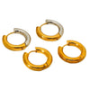 Wholesale Minimalist Colorblocking Stainless Steel Hoop Earrings 18K Gold Plated Ins Style Jewelry For Women