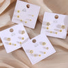 Wholesale Minimalist Copper Earrings With Heart Drop Geometric Shapes Electroplated For Women