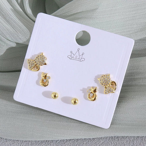 Wholesale Minimalist Copper Earrings With Heart Drop Geometric Shapes Electroplated For Women