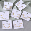 Wholesale Minimalist Copper Earrings With Heart Drop Geometric Shapes Electroplated For Women