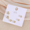 Wholesale Minimalist Copper Earrings With Heart Drop Geometric Shapes Electroplated For Women