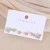 Wholesale Minimalist Copper Earrings With Heart Drop Geometric Shapes Electroplated For Women