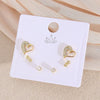 Wholesale Minimalist Copper Earrings With Heart Drop Geometric Shapes Electroplated For Women