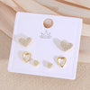 Wholesale Minimalist Copper Earrings With Heart Drop Geometric Shapes Electroplated For Women
