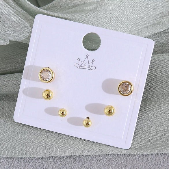Wholesale Minimalist Copper Earrings With Heart Drop Geometric Shapes Electroplated For Women