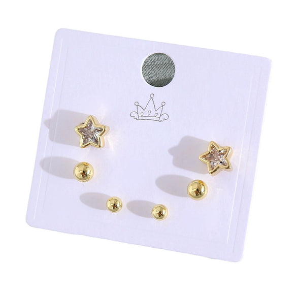 Wholesale Minimalist Copper Earrings With Heart Drop Geometric Shapes Electroplated For Women