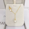 Wholesale Minimalist Copper Freshwater Pearl Pendant Jewelry With Rice And Droplet Shape Pearls