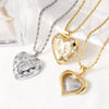 Wholesale Minimalist Copper Heart Shape Pendant Necklace Gold Plated For Women