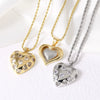 Wholesale Minimalist Copper Heart Shape Pendant Necklace Gold Plated For Women