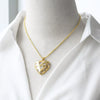 Wholesale Minimalist Copper Heart Shape Pendant Necklace Gold Plated For Women
