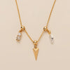 Wholesale Minimalist Copper Heart Shape Zircon Necklace For Women With Electroplating