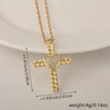 Wholesale Minimalist Copper Pendant Lip Necklace With Micropaved Star And Moon Cross Design