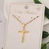 Wholesale Minimalist Copper Pendant Lip Necklace With Micropaved Star And Moon Cross Design