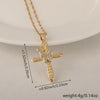 Wholesale Minimalist Copper Pendant Lip Necklace With Micropaved Star And Moon Cross Design