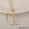 Wholesale Minimalist Copper Pendant Lip Necklace With Micropaved Star And Moon Cross Design
