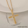 Wholesale Minimalist Copper Pendant Lip Necklace With Micropaved Star And Moon Cross Design