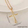 Wholesale Minimalist Copper Pendant Lip Necklace With Micropaved Star And Moon Cross Design